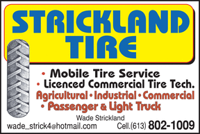 Strickland MOBILE Tire Service    Portland  613-802-1009