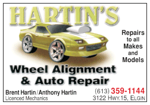 Hartin's Wheel Alignment  613-359-1144