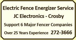 JC Electronics  - Electric Fencing Repair  613-272-3666