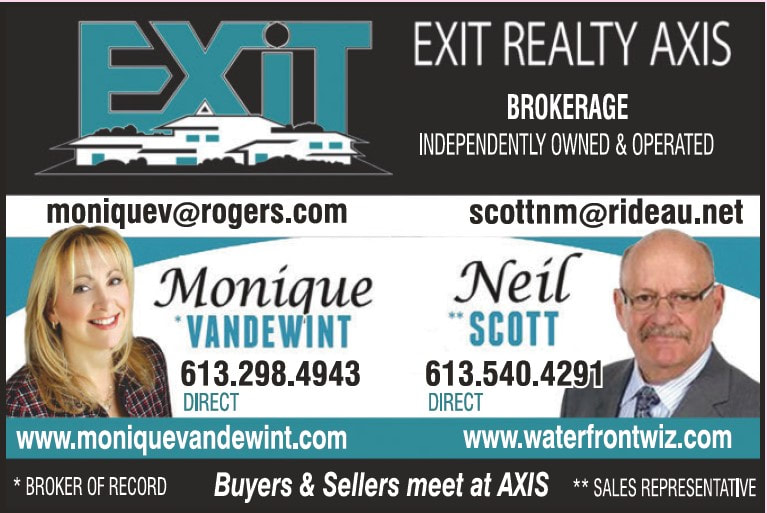Scott & Vandewint Exit Realty Axis 613-298-4943  613-540-4291