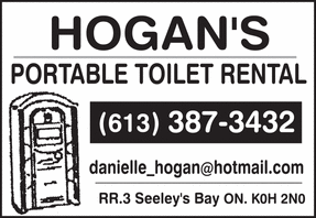 Hogan's Portable Toilets 613-387-3432 