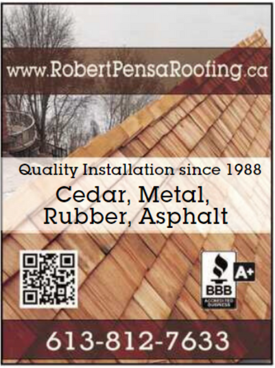 Robert Pensa Roofing.ca 613-812-7633