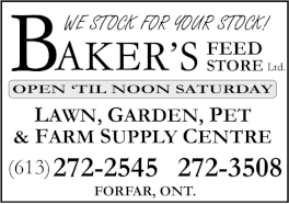 Baker's Feed Store Ltd  Forfar   613-272-2545