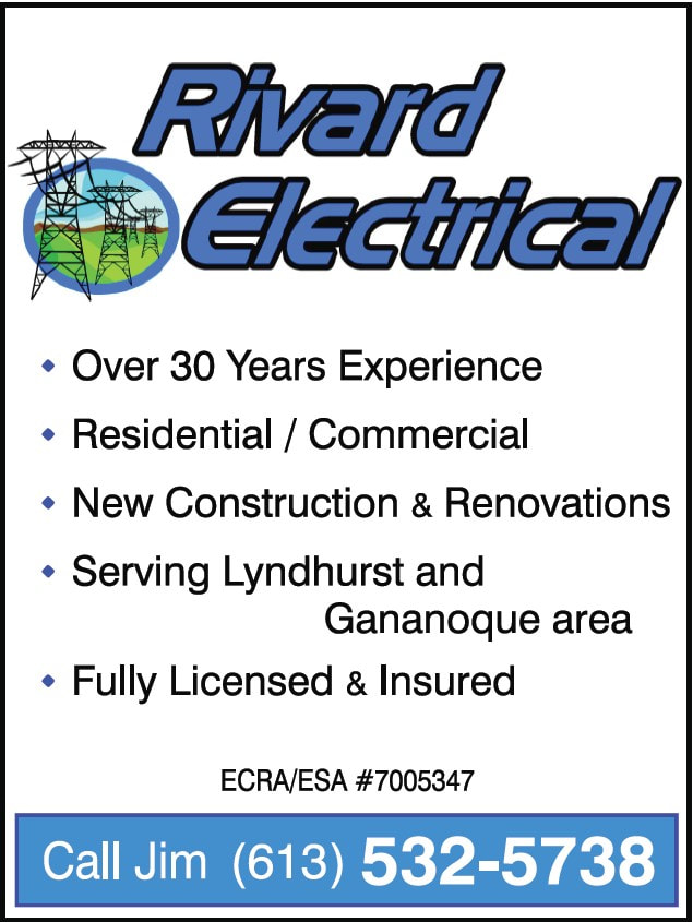 Rivard Electrical  ​     Lyndhurst         613-382 - 1943